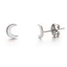 Crescent Moon Stud Earrings - FORM + CONTENT