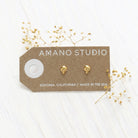 Tiny Mushroom Stud Earrings - FORM + CONTENT