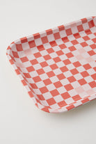 Large Red + White Checkerboard Trinket Tray - FORM + CONTENT