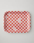 Large Red + White Checkerboard Trinket Tray - FORM + CONTENT