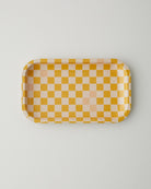 Medium Yellow Checkerboard Tray - FORM + CONTENT