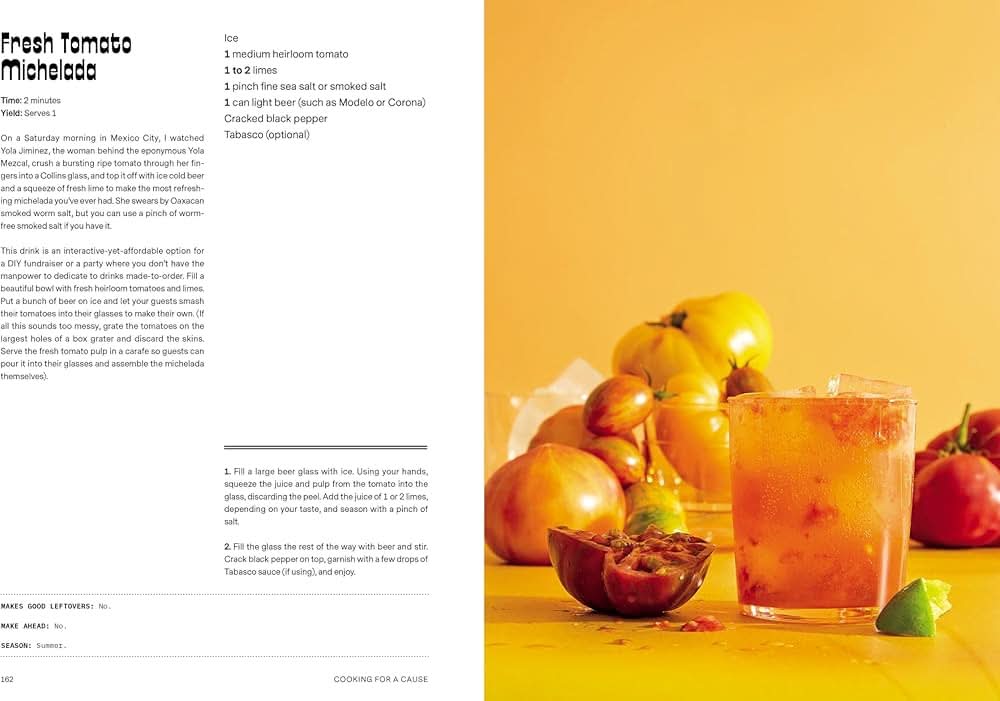 Fresh tomato recipe in arty parties cookbook