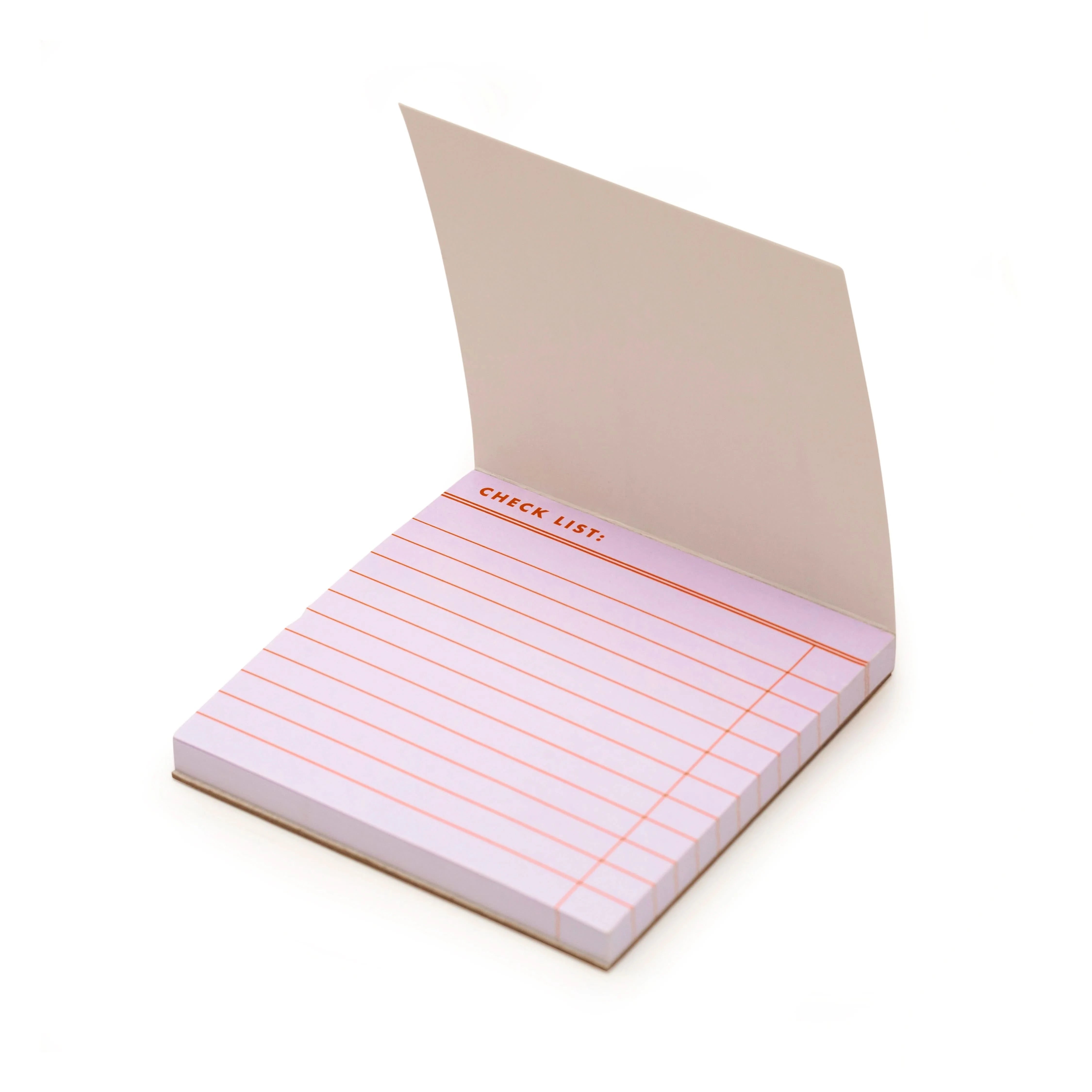 Checklist sticky note memo pad 