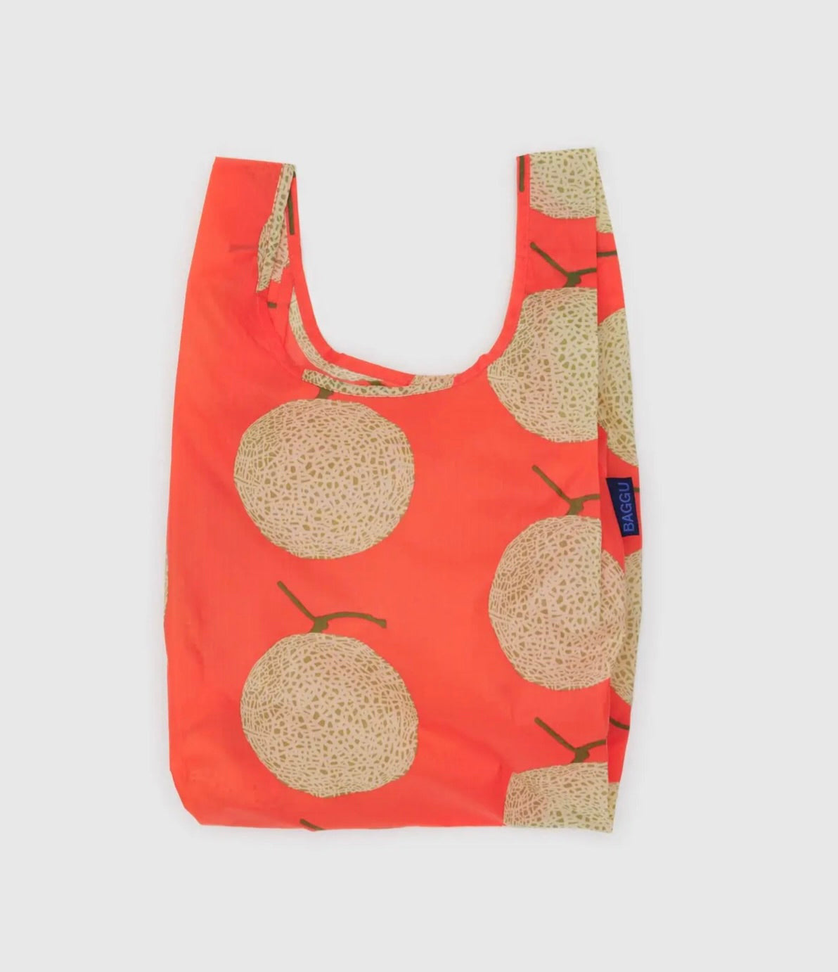 BAGGU baby reusable orange bag depicting cantaloupe all over the bag 