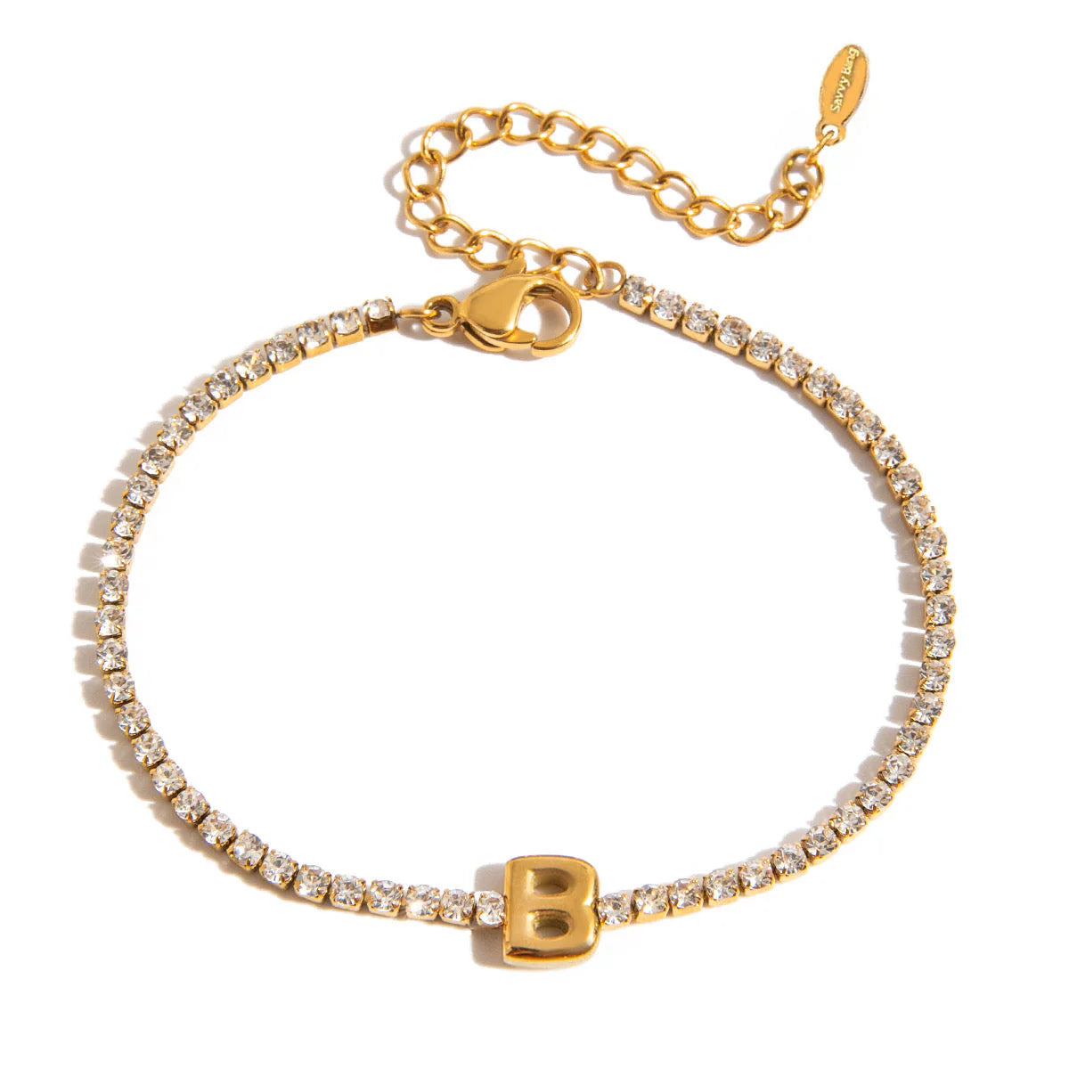 Initial Tennis Bracelet