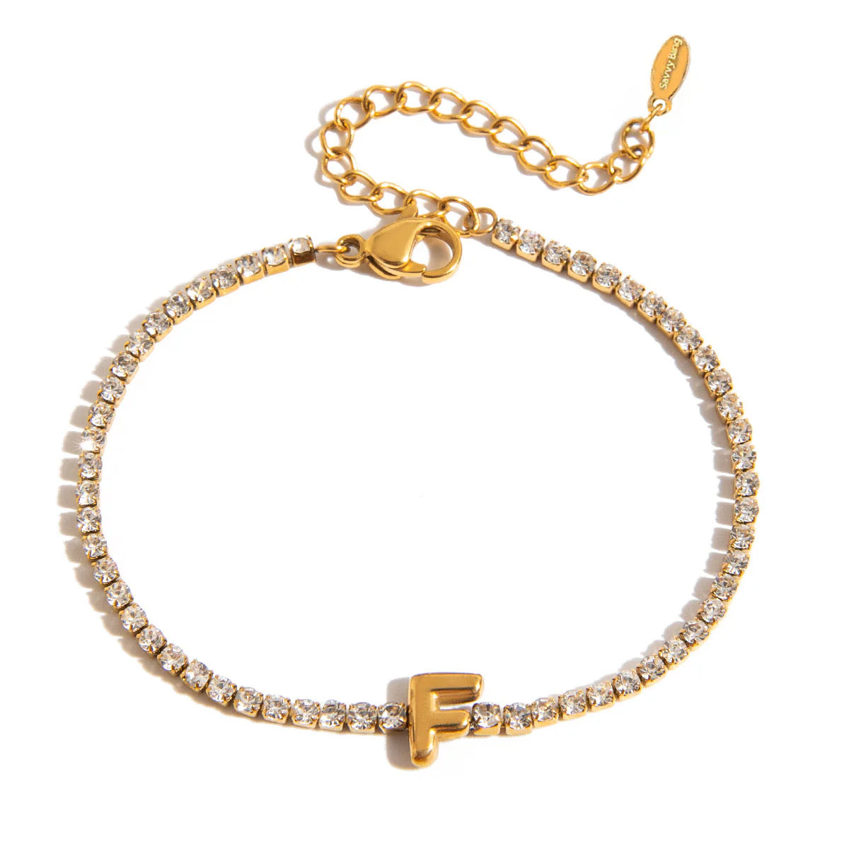 Initial Tennis Bracelet