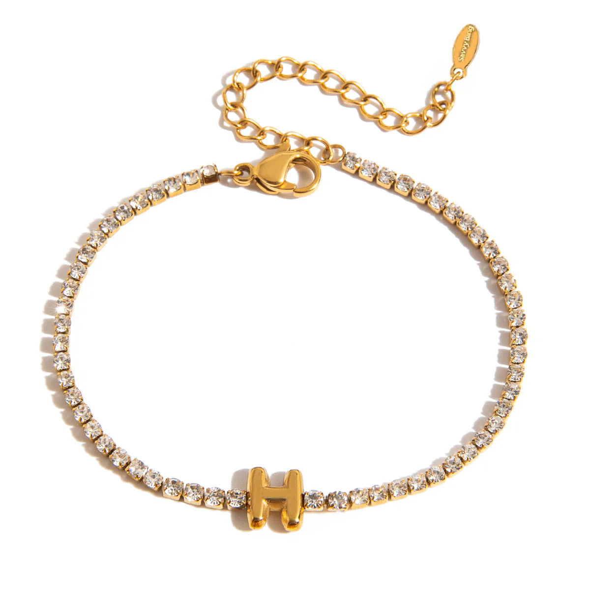 Initial Tennis Bracelet