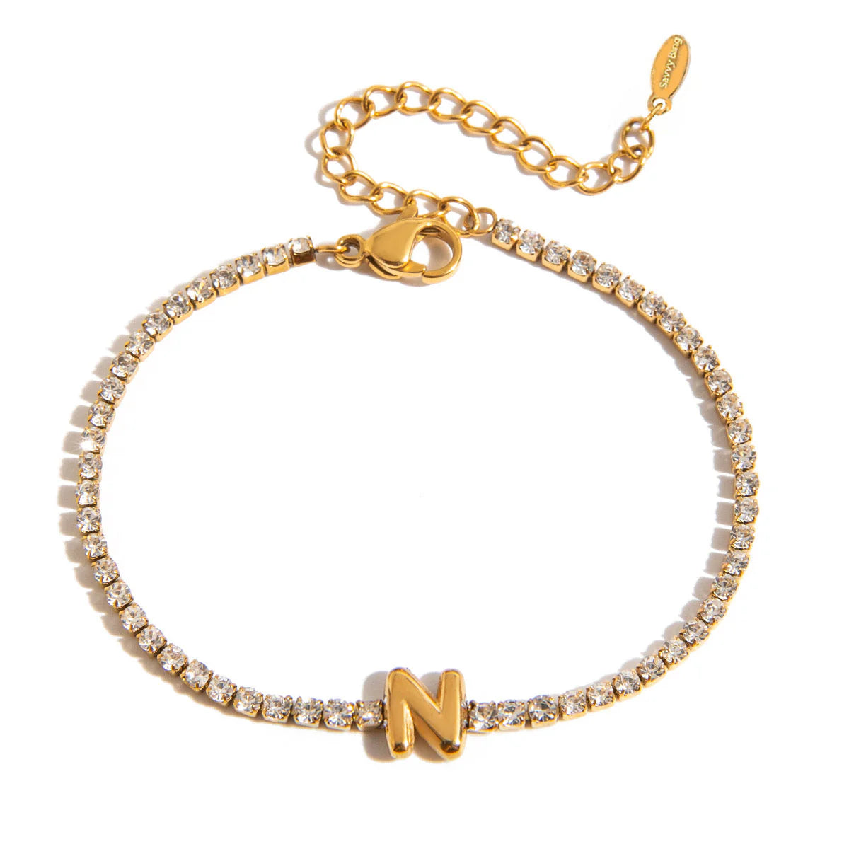 Initial Tennis Bracelet