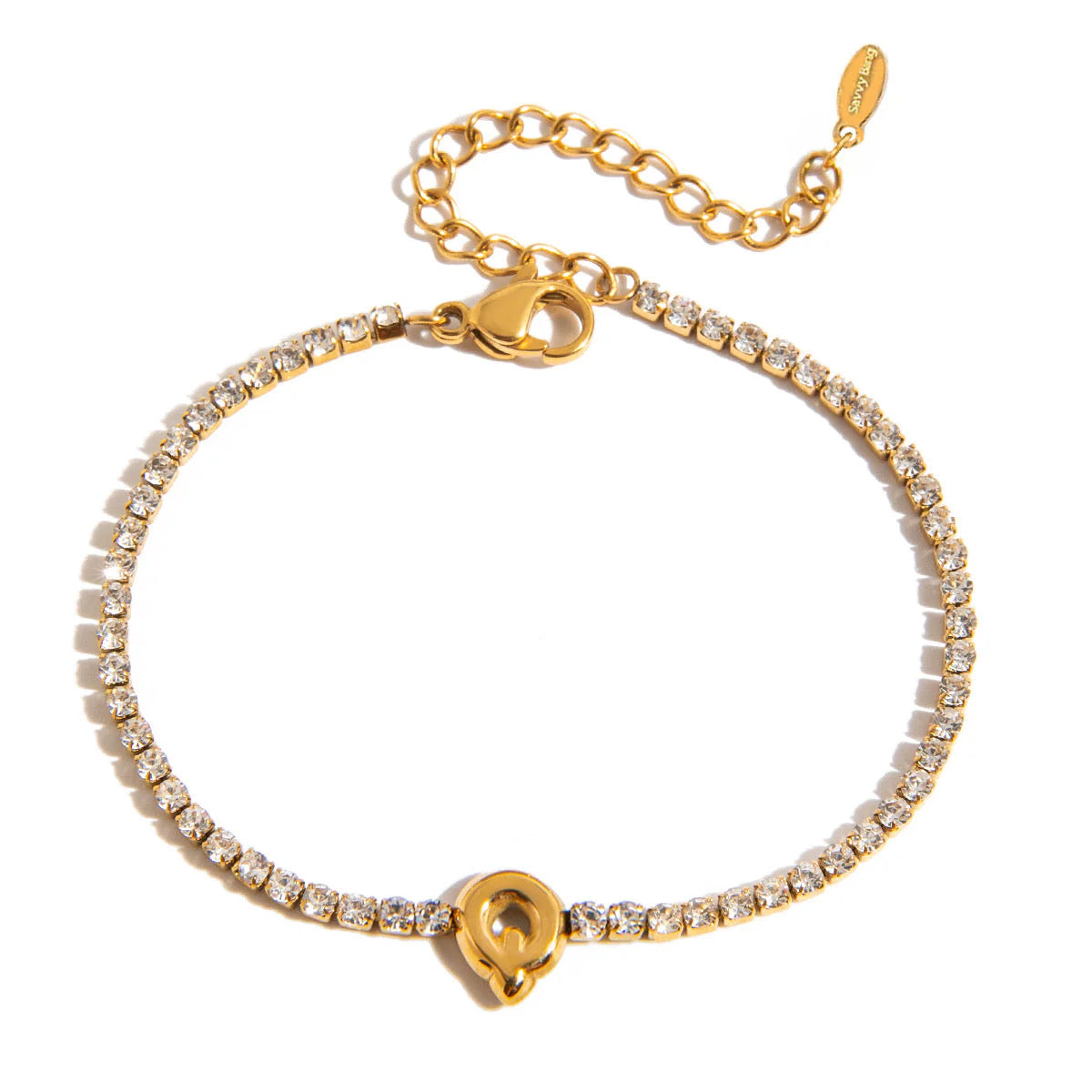Initial Tennis Bracelet