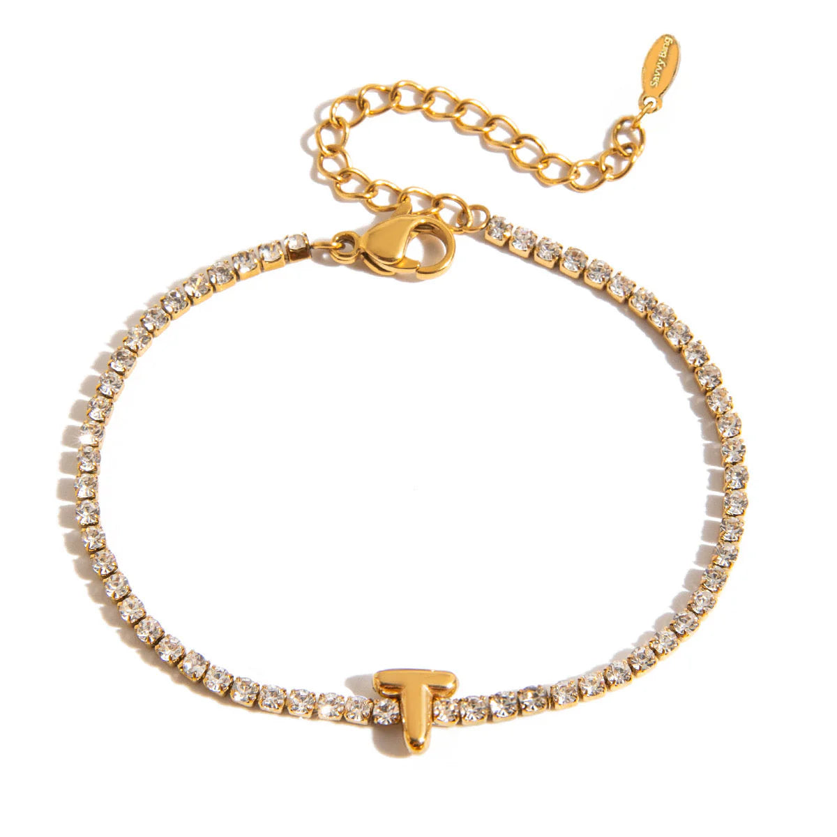 Initial Tennis Bracelet
