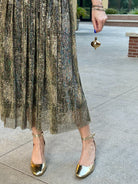 Gold maxi sparkly party dress 