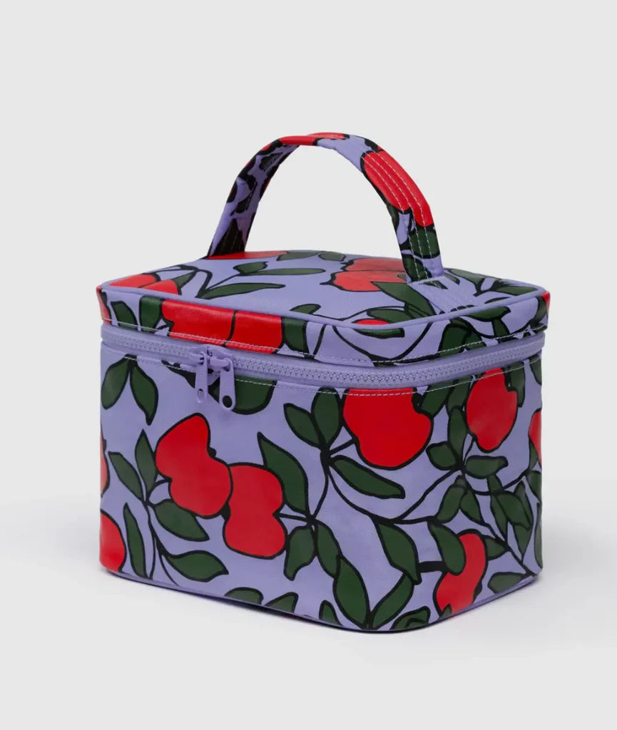 BAGGU Large Cosmetic Case - Rectangular fabric box with cherry pattern