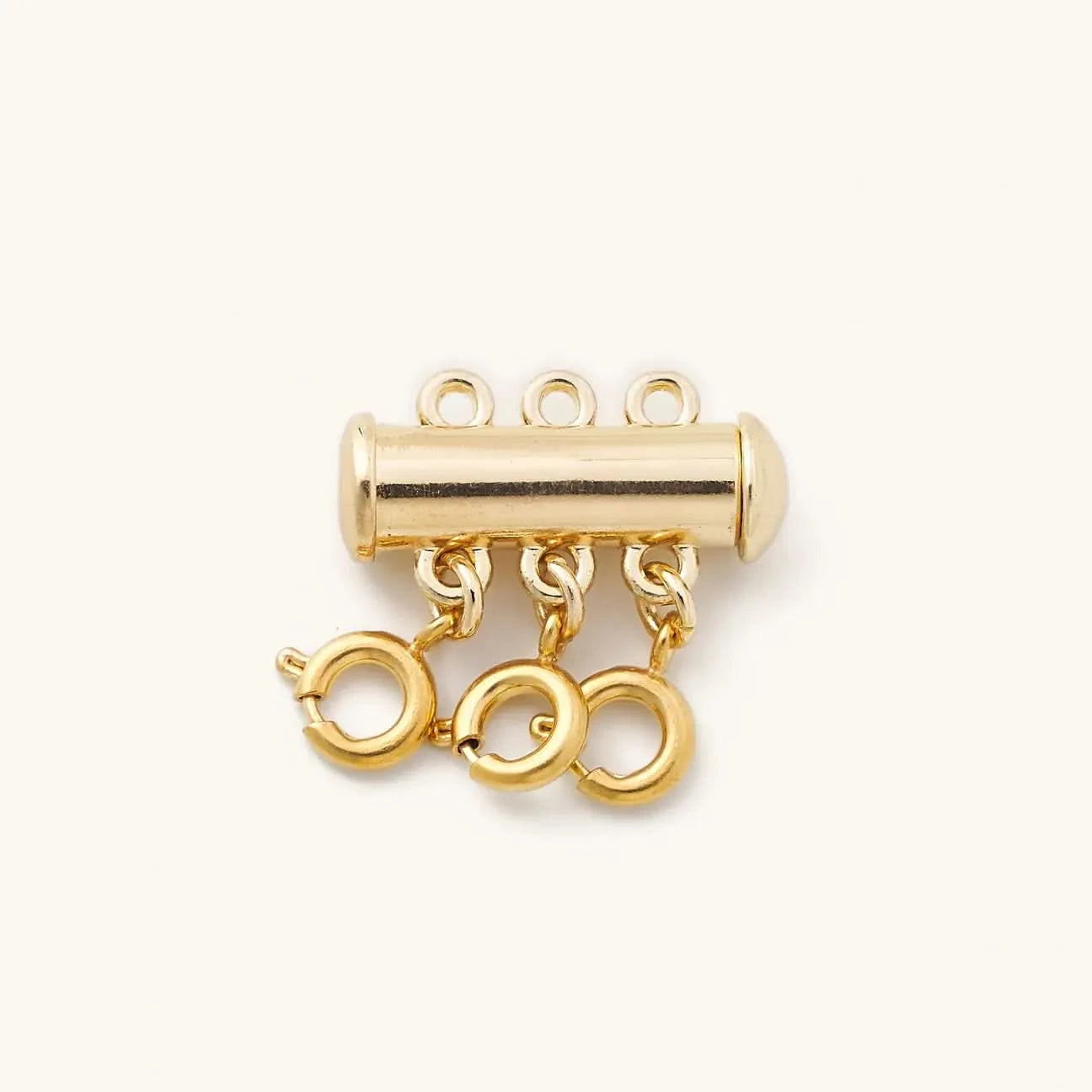 Layered Necklace Spacer-3 Clasps-Gold
