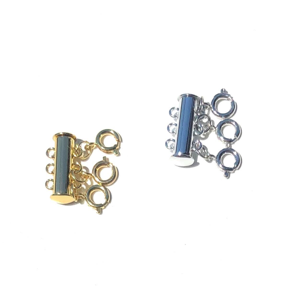 Layered Necklace Spacer-3 Clasps Both