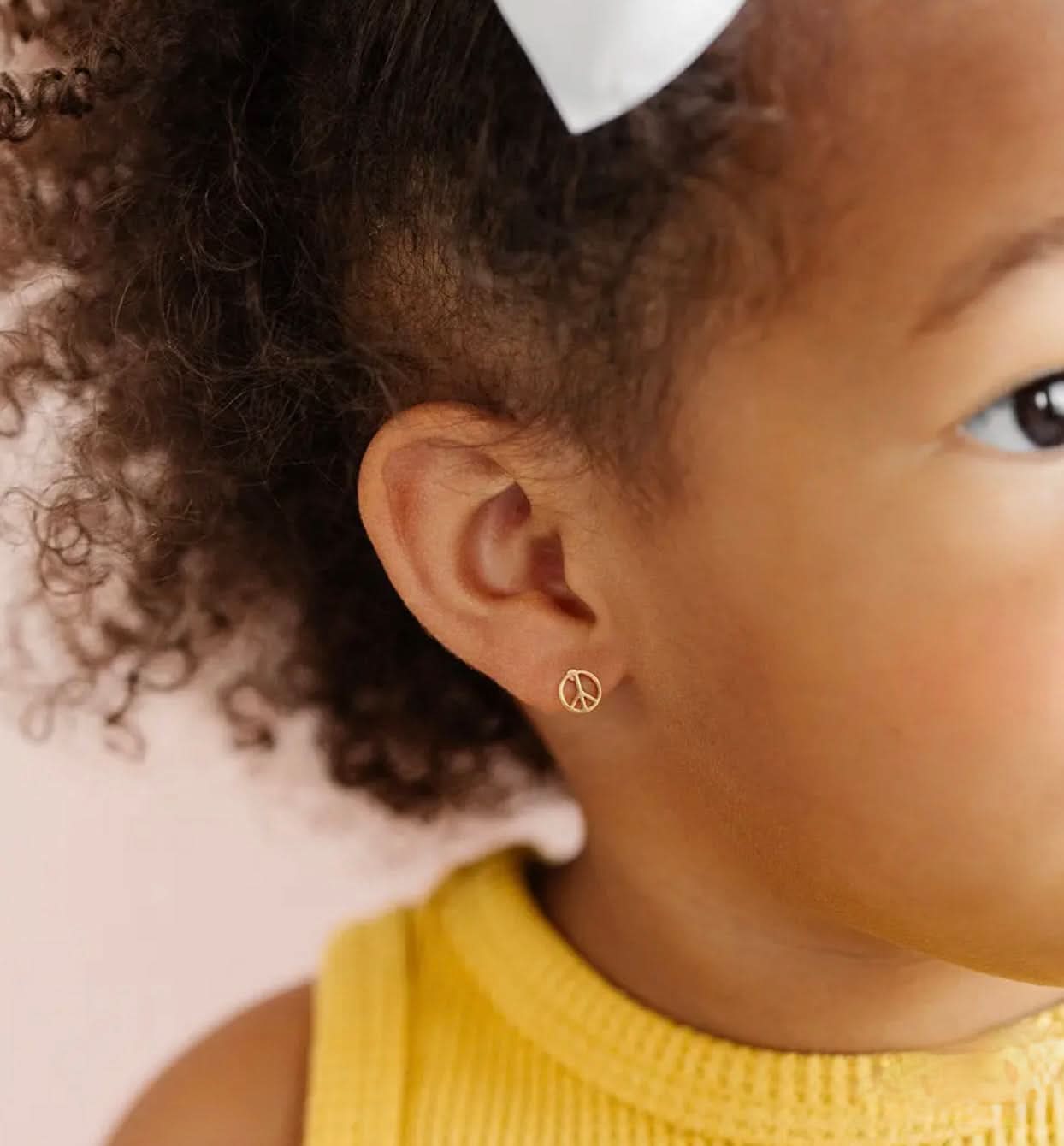 Pip Pop Flat Back Earrings - Round Peace