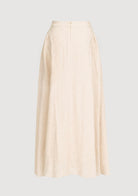 Moon River Natural Midi Skirt with a natural beige color and a flattering midi length