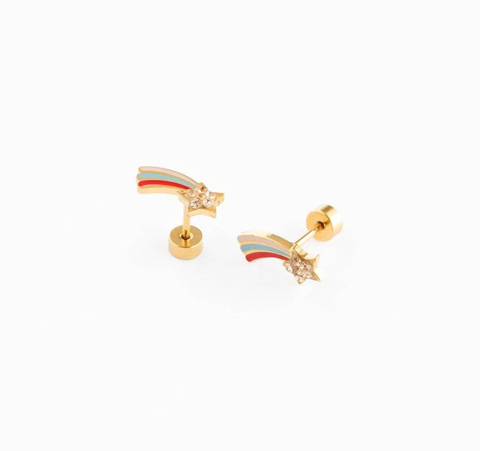 Pip Pop Flat Back Earrings - Shooting Star