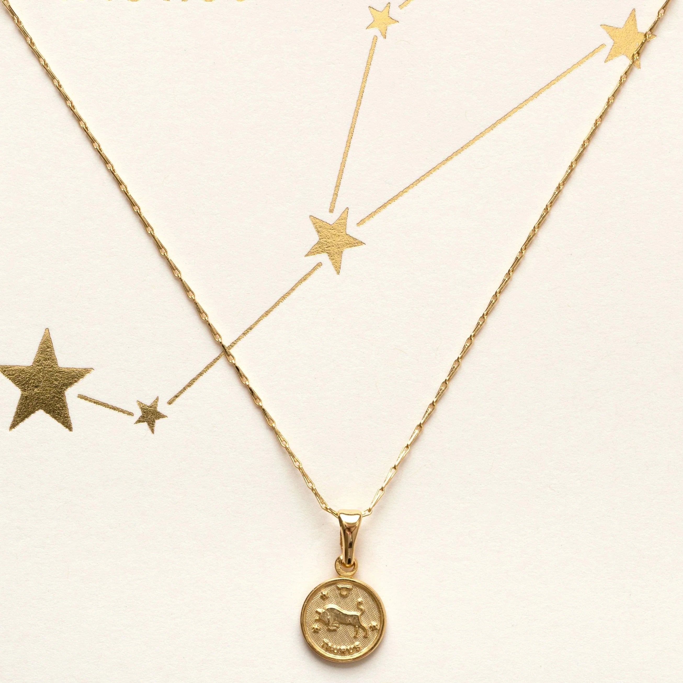 Tiny Zodiac Pendant Necklace - FORM + CONTENT