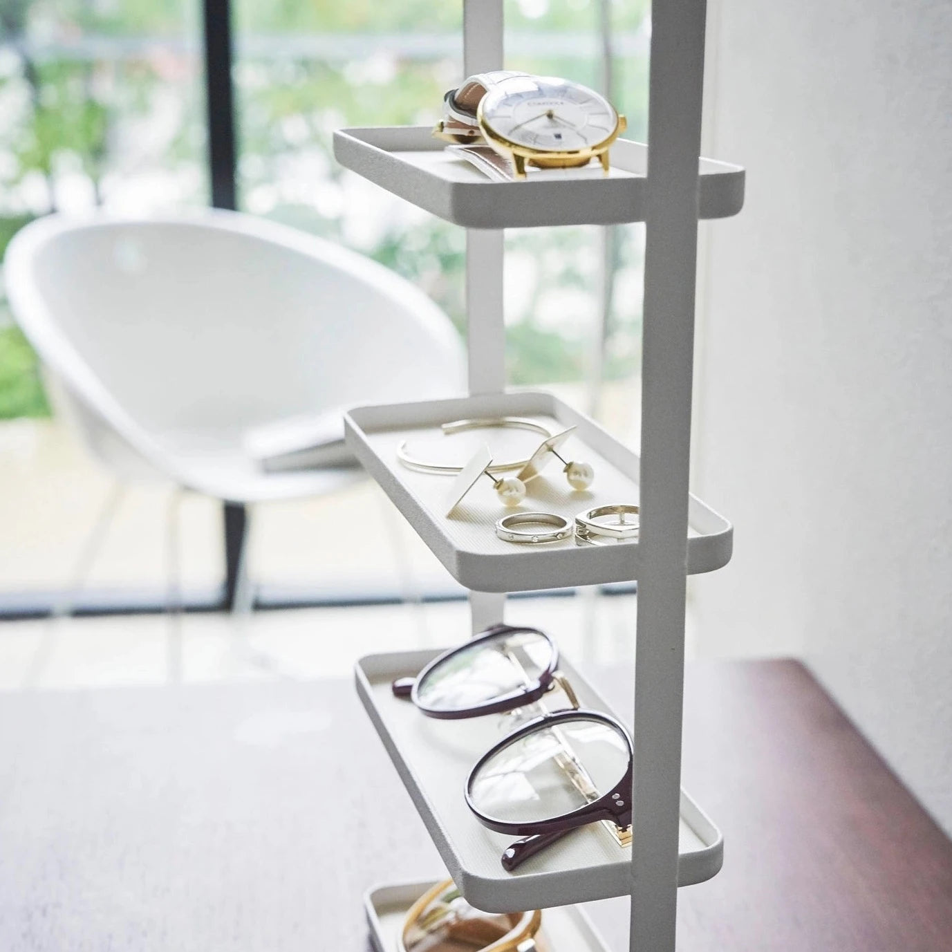 4-Tier Tower Jewelry Stand - Steel - FORM + CONTENT