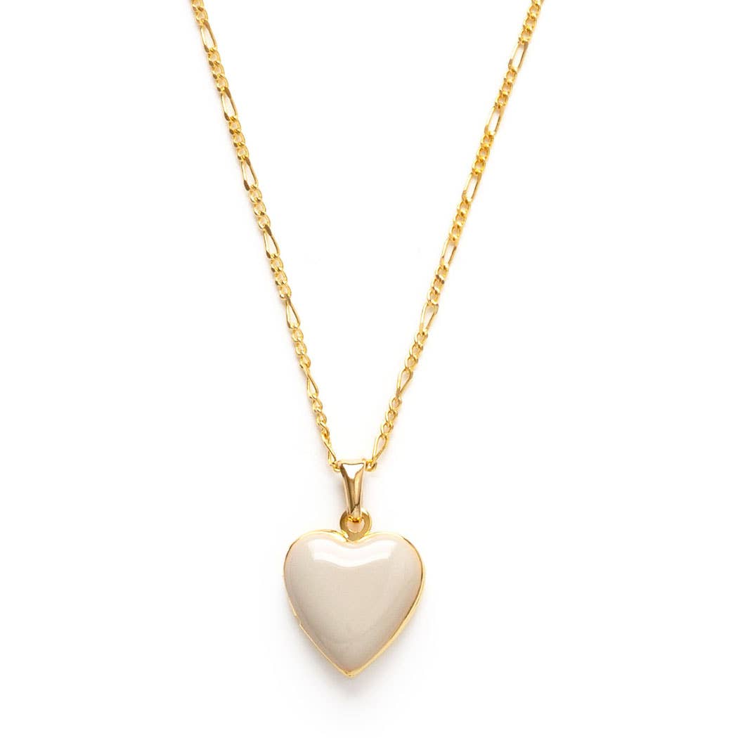 Small Heart Locket Pendant Necklace