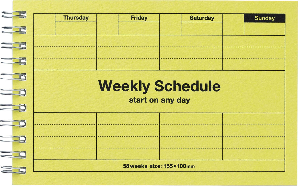 MARKS'S Inc. Dayfree Weekly Schedule - FORM + CONTENT