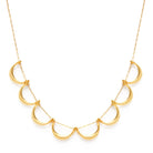 scalloped peter pan collar gold necklace 