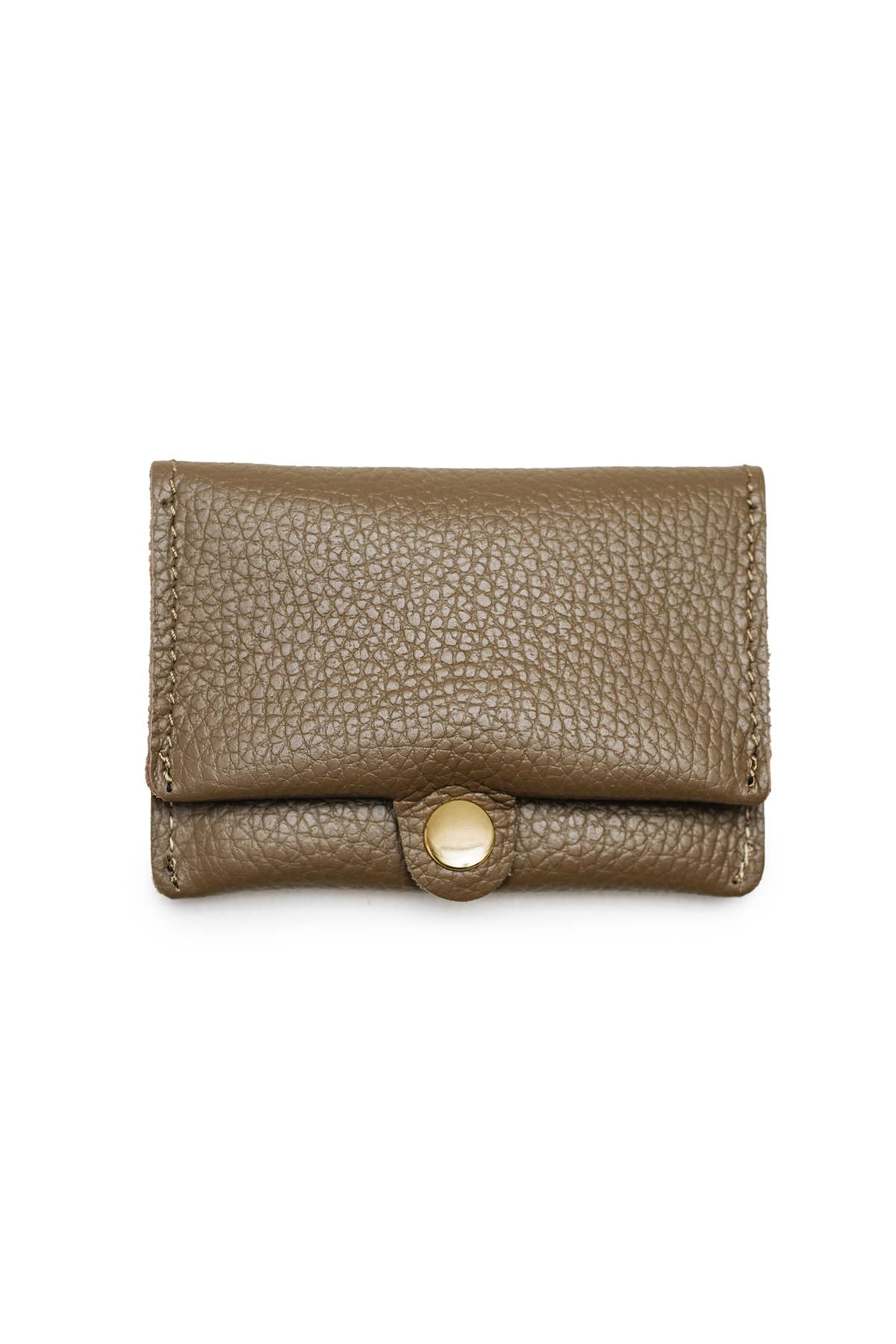 Erine Graine Leather Wallet Taupe