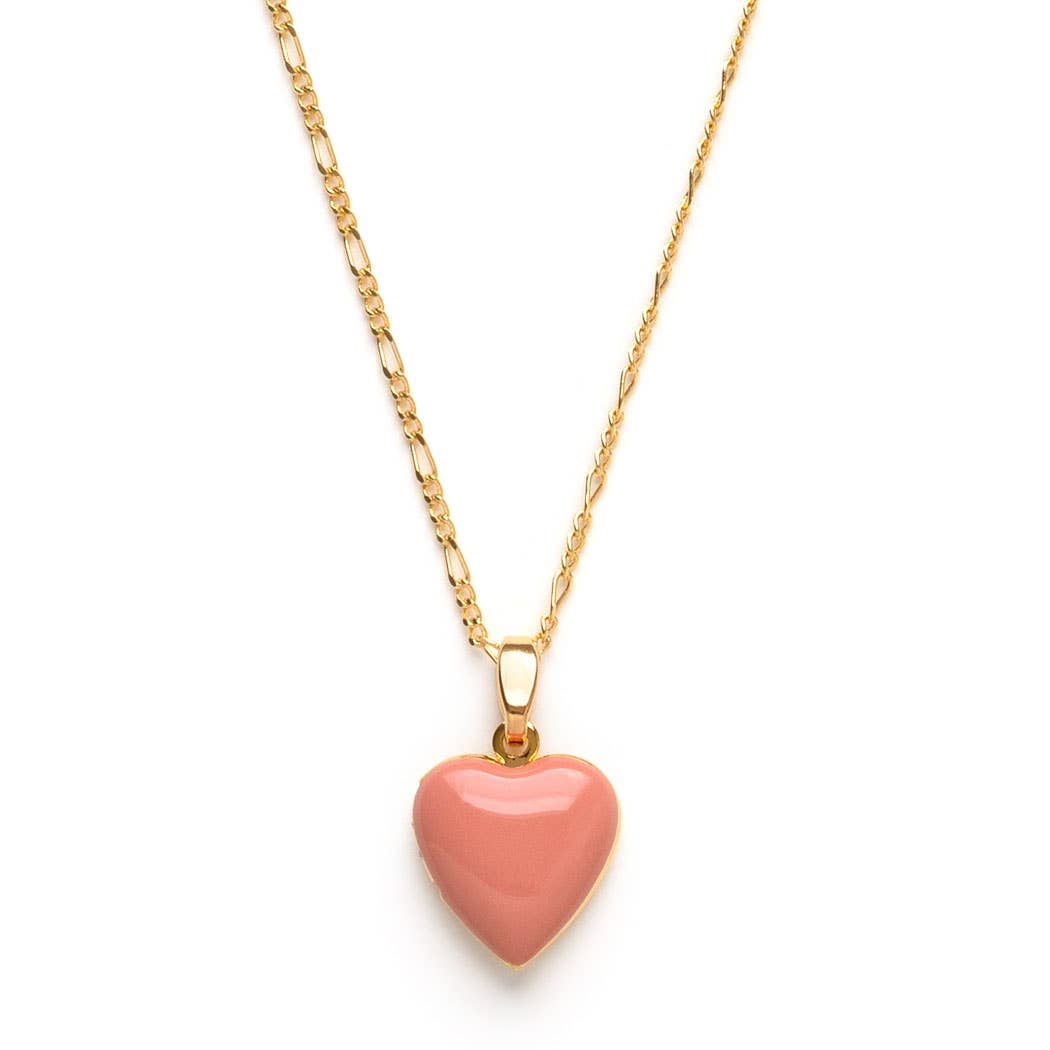 Small Heart Locket Pendant Necklace