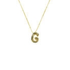 Initial Balloon Bubble 18K Gold Necklace: B / Gold Filled - FORM + CONTENT