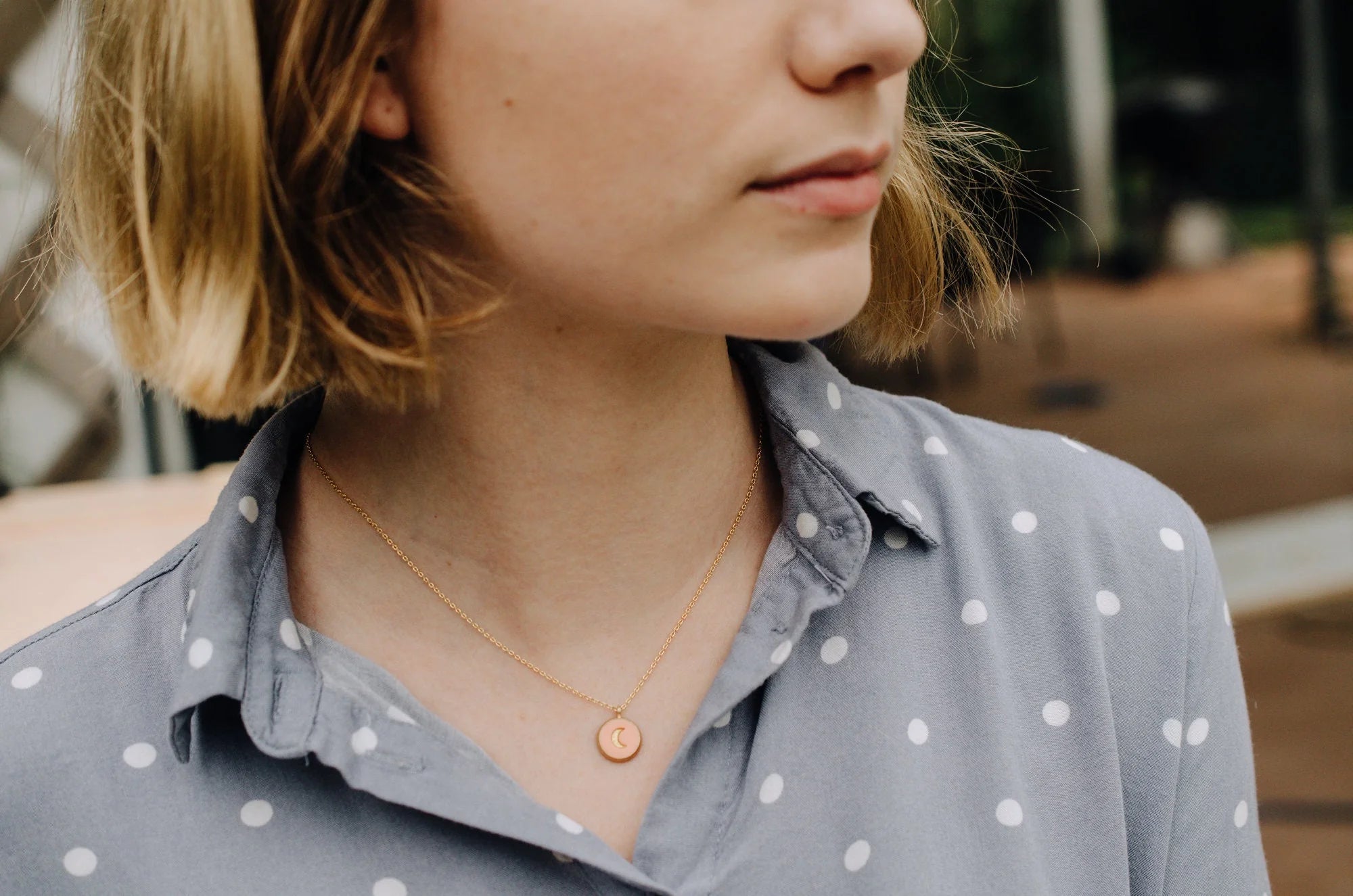 Jill Makes - Dainty Moon Necklace - FORM + CONTENT