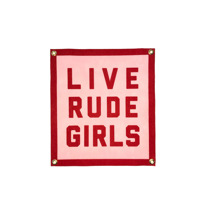 Live Rude Girls Wall Flag - FORM + CONTENT