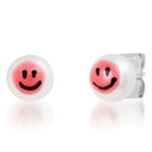 Smily Face Freshwater Pearl Earrings - 8mm Pearl - FORM + CONTENT