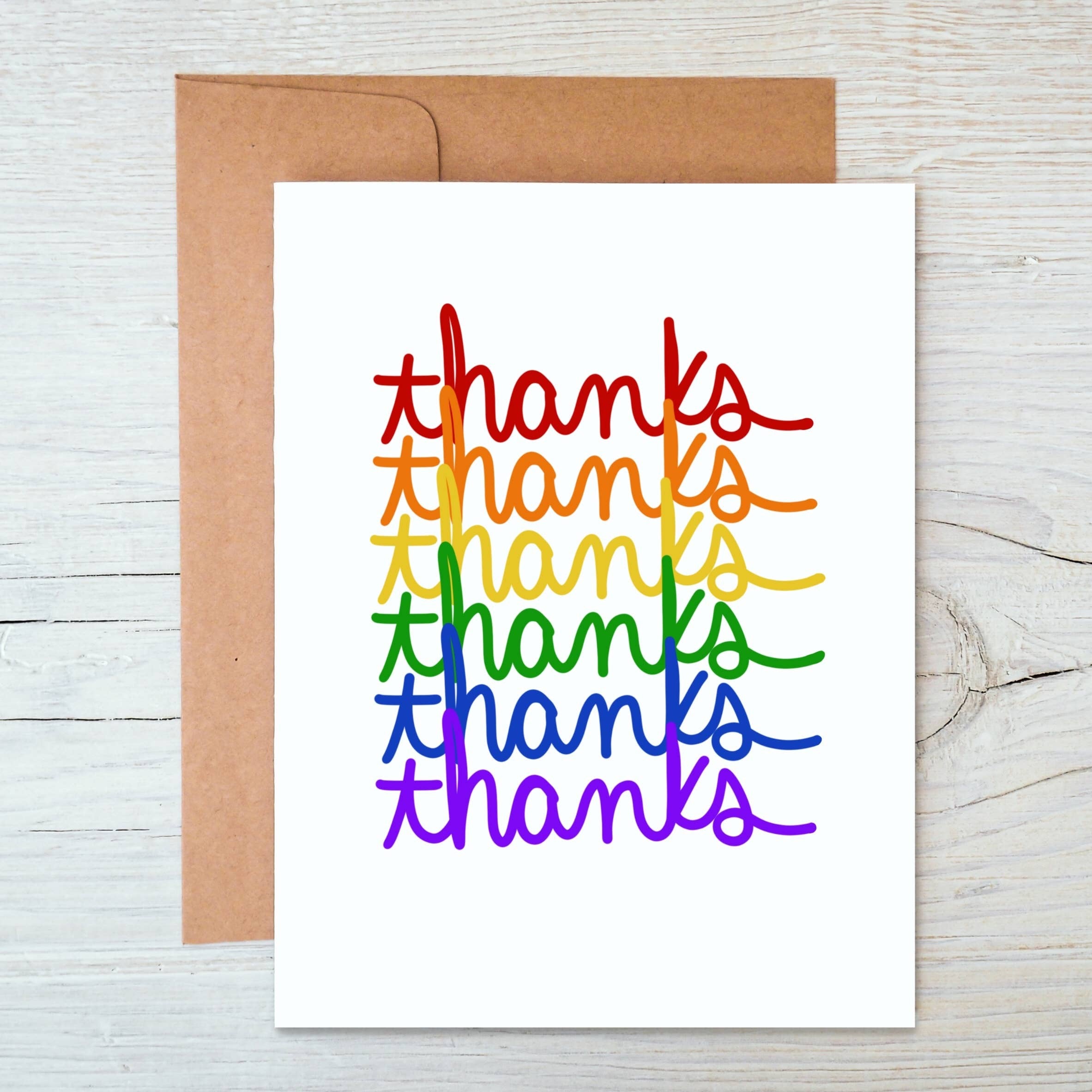 Rainbow Thank You Card - FORM + CONTENT