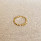 Gold Filled Beaded Band Ring - 18k Fill - FORM + CONTENT