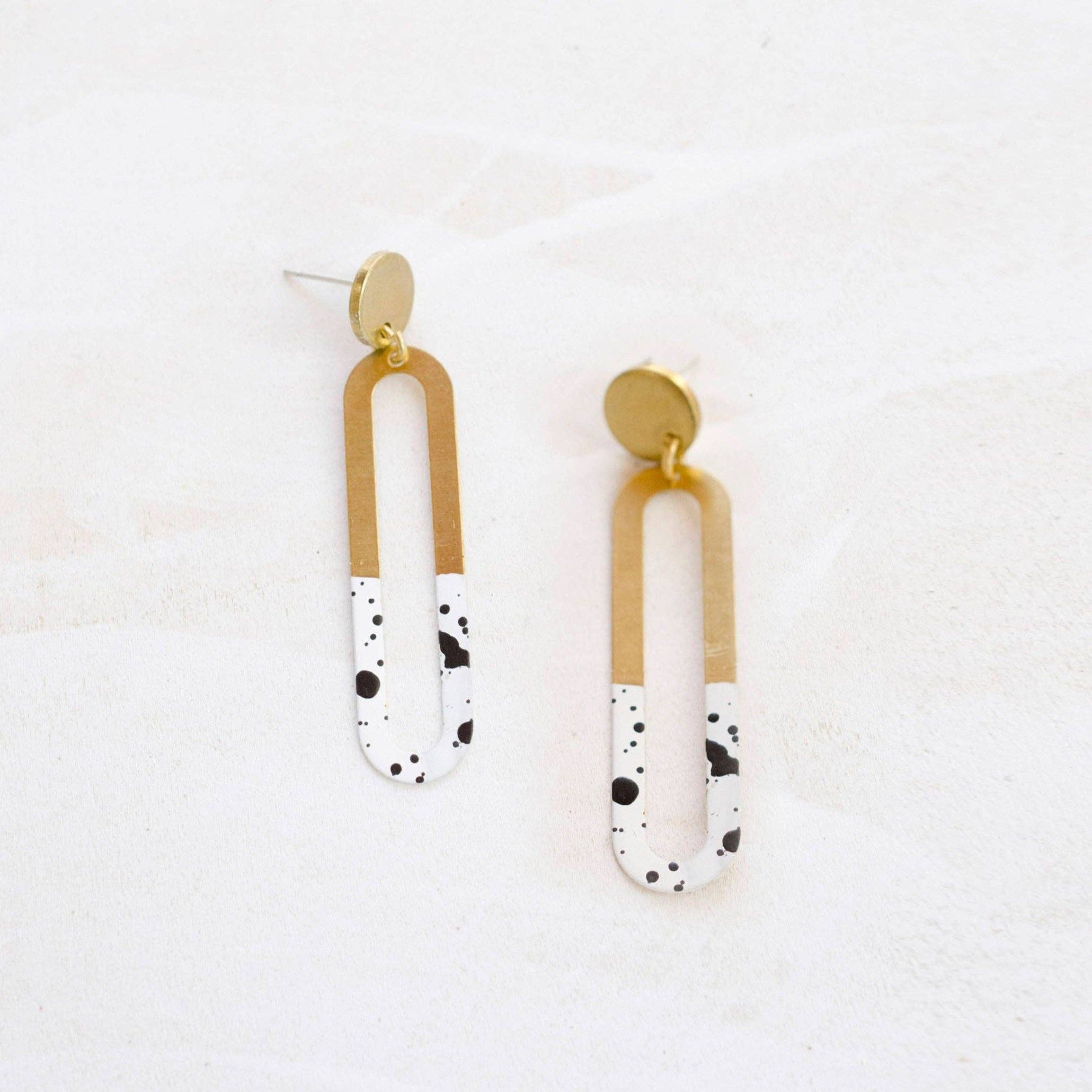 Brass Splatter Earrings - FORM + CONTENT