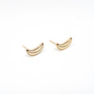 Banana Enamel Stud Earrings - FORM + CONTENT