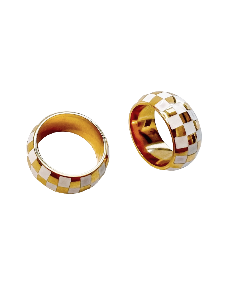 Ronnie Checkerboard Ring - FORM + CONTENT