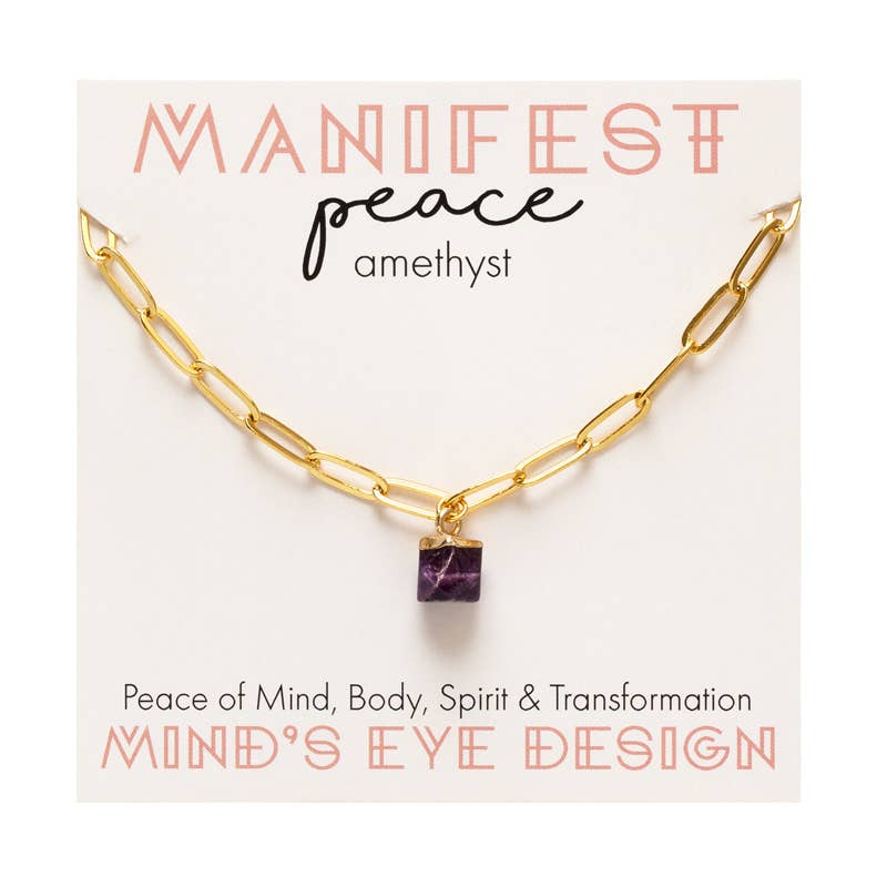 Gold Plated Manifesting Bracelet- Amethyst - FORM + CONTENT